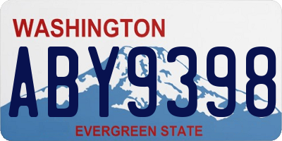 WA license plate ABY9398
