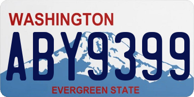 WA license plate ABY9399