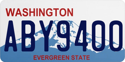 WA license plate ABY9400