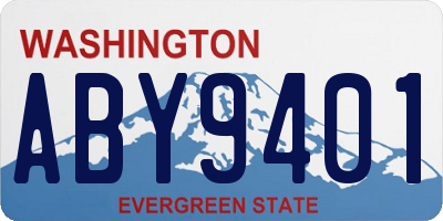 WA license plate ABY9401