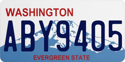 WA license plate ABY9405