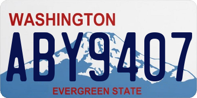 WA license plate ABY9407