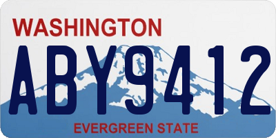 WA license plate ABY9412