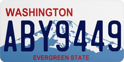 WA license plate ABY9449