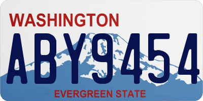 WA license plate ABY9454