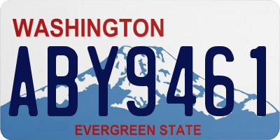 WA license plate ABY9461