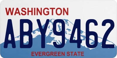 WA license plate ABY9462