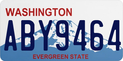 WA license plate ABY9464