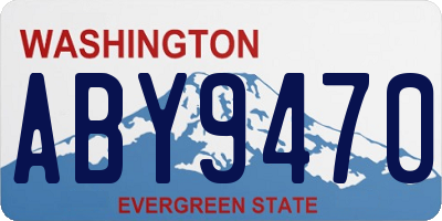 WA license plate ABY9470
