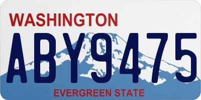 WA license plate ABY9475