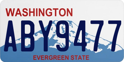 WA license plate ABY9477