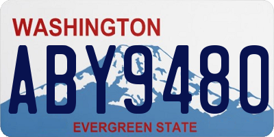 WA license plate ABY9480