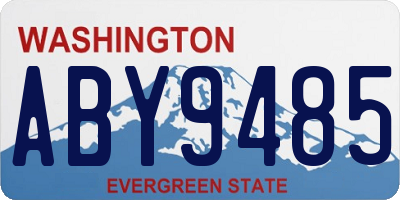 WA license plate ABY9485