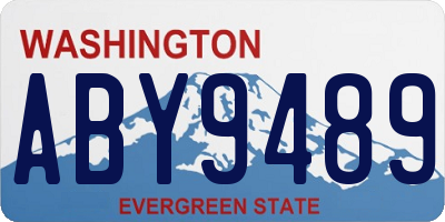 WA license plate ABY9489