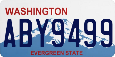 WA license plate ABY9499