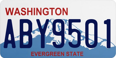 WA license plate ABY9501