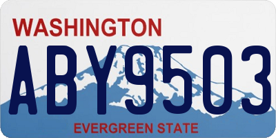 WA license plate ABY9503