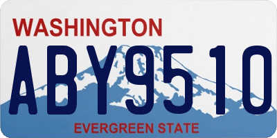 WA license plate ABY9510