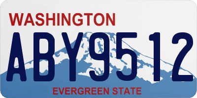 WA license plate ABY9512