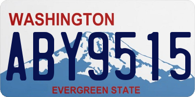 WA license plate ABY9515