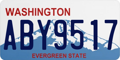 WA license plate ABY9517