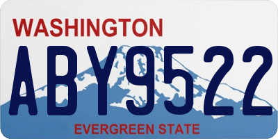 WA license plate ABY9522