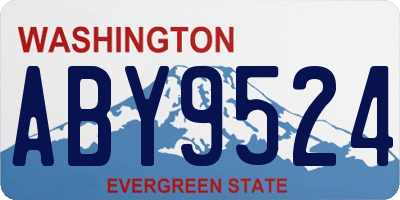 WA license plate ABY9524