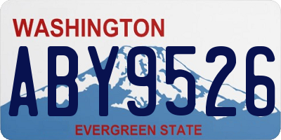 WA license plate ABY9526
