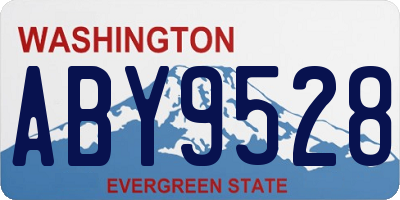 WA license plate ABY9528