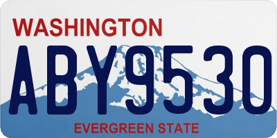 WA license plate ABY9530