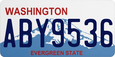 WA license plate ABY9536