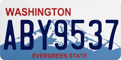 WA license plate ABY9537