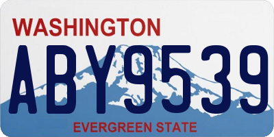WA license plate ABY9539