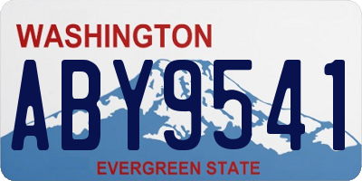 WA license plate ABY9541