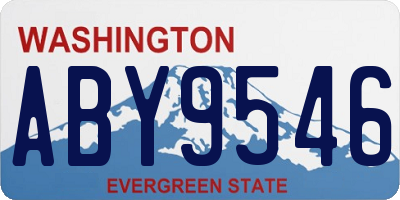 WA license plate ABY9546
