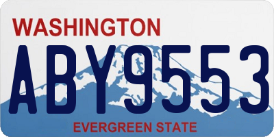 WA license plate ABY9553