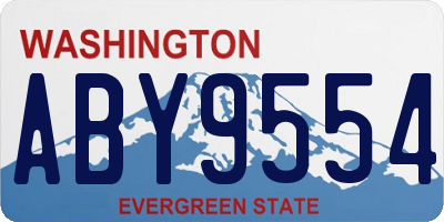 WA license plate ABY9554