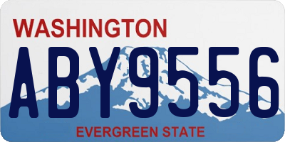 WA license plate ABY9556