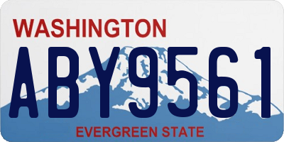WA license plate ABY9561