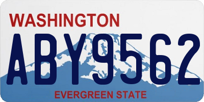 WA license plate ABY9562