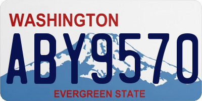 WA license plate ABY9570