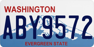 WA license plate ABY9572