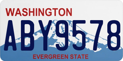 WA license plate ABY9578