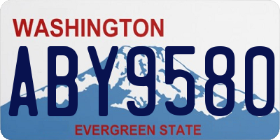 WA license plate ABY9580
