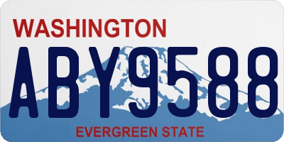 WA license plate ABY9588