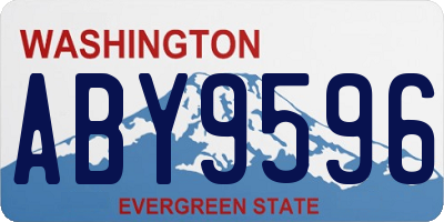 WA license plate ABY9596