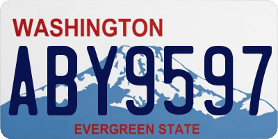 WA license plate ABY9597