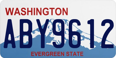 WA license plate ABY9612