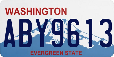 WA license plate ABY9613
