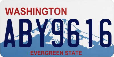WA license plate ABY9616
